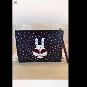 Kate Spade  Spademals Money Bunny Design Wristlet NWOT